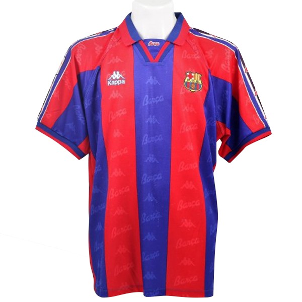 Camiseta Barcelona Replica Primera Ropa Retro 1996 1997 Azul Rojo